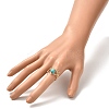 Synthetic Turquoise Rings Set for Women RJEW-TA00007-04-3