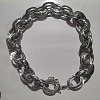 Unisex Thick Aluminum Double Link Chains Necklaces NJEW-V006-01P-1