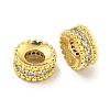 Brass Cubic Zirconia Spacer Beads KKB-L215-010G-1