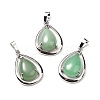 Natural Green Aventurine Pendants G-B033-04P-23-1