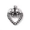 304 Stainless Steel Manual Polishing Pendants X-STAS-G267-17AS-1
