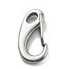 304 Stainless Steel Push Gate Snap Keychain Clasp Findings STAS-B082-04A-P-2
