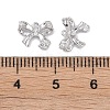 Brass Micro Pave Clear Cubic Zirconia Pendants KK-K351-46A-P-3