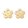 304 Stainless Steel Laser Cut Hollow Flower Connector Charms STAS-M111-10G-1