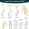   70Pcs 7 Styles Brass Twist Eye Pins KK-PH0010-29-2
