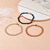 3Pcs 3 Color Japanese Rocailles Seed Beaded Anklets Set for Women AJEW-AN00473-2