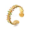 304 Stainless Steel Enamel Open Cuff Rings RJEW-M072-20G-2