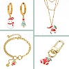 20Pcs 10 Styles Christmas Alloy Enamel Pendants ENAM-CJ0004-49-7