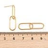 Oval 316 Stainless Steel Dangle Stud Earrings EJEW-D339-04G-5
