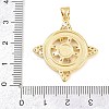Brass Micro Pave Cubic Zirconia Pendants KK-Z145-05G-03-3