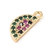 Brass Micro Pave Cubic Zirconia Pendants KK-R219-36D-G-2