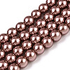Baking Paint Pearlized Glass Pearl Round Bead Strands HY-Q330-8mm-92-1