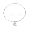 Brass with ABS Imitation Pearl Charm Necklace BJEW-Q350-05A-P-1