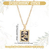 Brass with Cubic Zirconia Pendants Necklaces NJEW-LP0001-45I-G-2