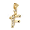 Brass Micro Pave Cubic Zirconia Pendants KK-M319-02G-F-1