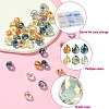 48Pcs 6 Colors Transparent Glass Beads Strands GLAA-YW0003-58-3