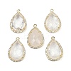 Natural Quartz Crystal Faceted Pendants G-I382-05G-10-1