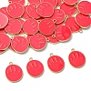 35Pcs Alloy Enamel Pendants ENAM-YW0008-01F-1