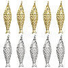 10Pcs 2 Colors Rack Plating Brass Pendants KK-ME0003-38-1