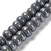 Glazed Porcelain Rondelle Beads PORC-Q001-01G-1