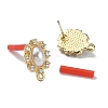 Alloy Crystal Rhinestone Stud Earring Findings EJEW-WH0009-06LG-2