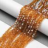 Transparent Electroplate Glass Beads Strands GLAA-F029-2mm-C28-4