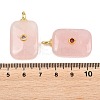 Natural Rose Quartz Pendants G-F837-04B-3