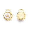 Synthetic White Shell Pendants KK-A165-15G-1
