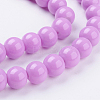 Painted Glass Bead Strands X-DGLA-S071-8mm-35-3