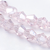 Transparent Electroplate Glass Beads Strands GLAA-F029-4mm-A26-3