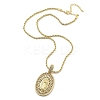 Brass Cubic Zirconia Pendant Necklaces for Women NJEW-U034-01B-G-4