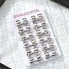 304 Stainless Steel Polishing effect Hoop Earrings EJEW-M001-29B-P-2