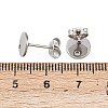 Non-Tarnish 304 Stainless Steel Stud Earring Findings STAS-R063-35-2