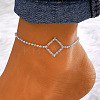 Brass Crystal Rhinestone Tennis Anklets for Wome FS-WGAF92D-14-1