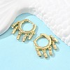 Brass Micro Pave Clear Cubic Zirconia Huggie Hoop Earrings EJEW-K083-45G-2