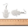 304 Stainless Steel Dangle Earrings EJEW-R015-01P-03-5