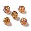 UV Plating Rainbow Iridescent Acrylic Beads PACR-M002-02C-1