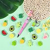 16Pcs 8 Styles Food Grade Silicone Focal Beads SIL-SZ0002-20-4