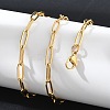 Ion Plating(IP) 304 Stainless Steel Paperclip Chain Necklace X-NJEW-D045-14G-3