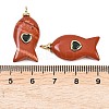 Natural Red Jasper Pendants G-Z134-06G-06-3