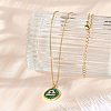 304 Stainless Steel Micro Pave Cubic Zirconia constellation Pendant Necklaces NJEW-R021-01G-07-3