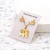 201 Stainless Steel Pendant Necklaces & Stud Earrings Sets FS-WG852B2-14-1