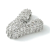 Rack Plating Brass Clear Cubic Zirconia Pendants KK-S378-01P-V-2