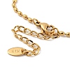 201 Stainless Steel Rugby Beaded Chain Bracelets BJEW-G696-01A-G-3