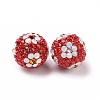 Polymer Clay Rhinestone Beads RB-L029-03F-3