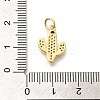 Brass Micro Pave Clear Cubic Zirconia Pendants KK-L225-032G-3