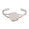 Rack Plating Brass Open Cuff Bangle Making KK-M098-01P-2