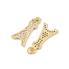 Brass Micro Pave Cubic Zirconia Pendants KK-F919-16G-2