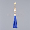 Polyester Tassel Big Pendants HJEW-JM00370-02-2