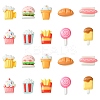 100Pcs 10 Styles Opaque Resin Imitation Food Cabochons RESI-CJ0003-64-1